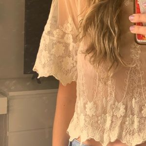 Cute summer see through top